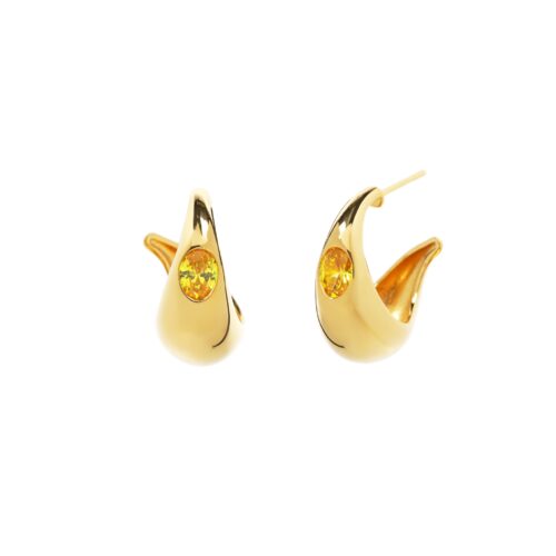 Essence Reflection Drop Hoops - Champagne